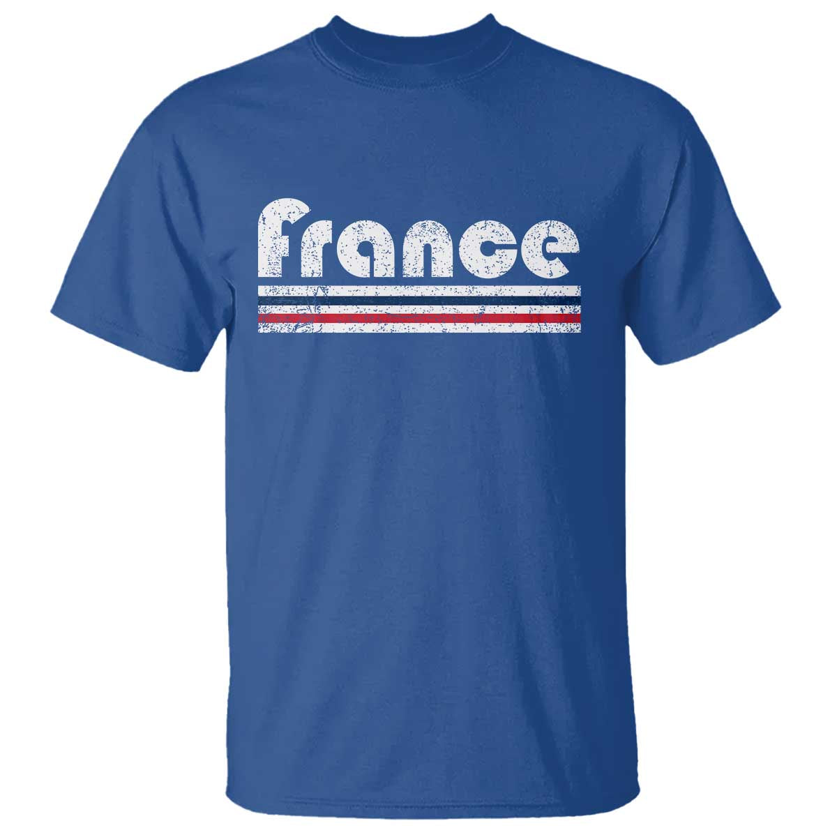 Vintage France Flag Distressed Retro Graphic T Shirt Patriotic French Heritage Pride Gift