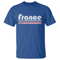Vintage France Flag Distressed Retro Graphic T Shirt Patriotic French Heritage Pride Gift