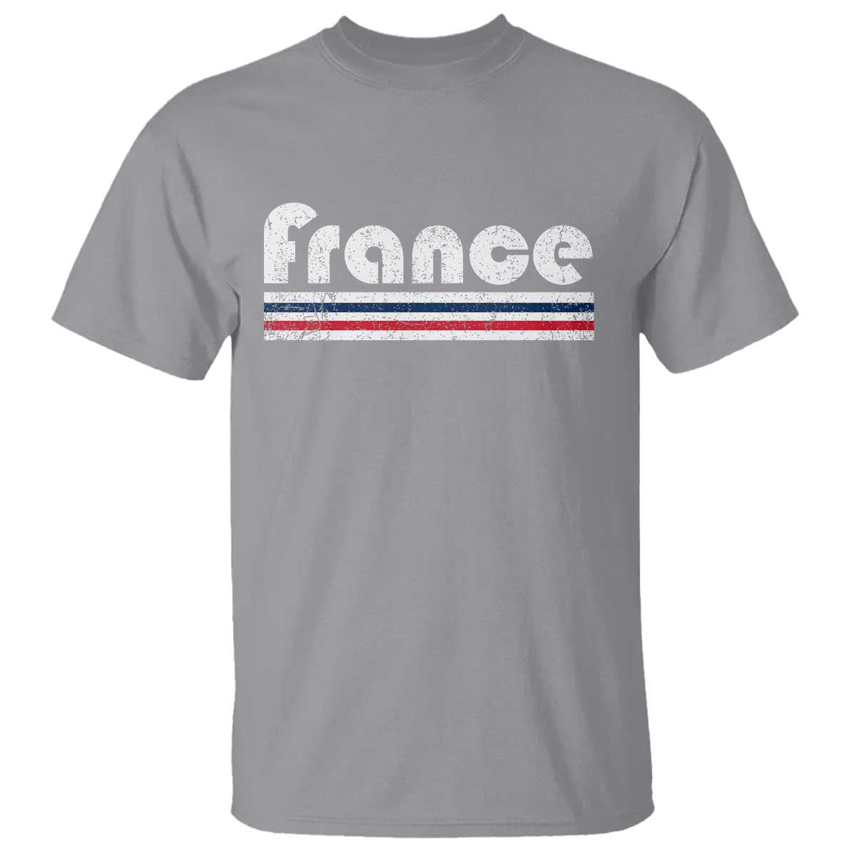Vintage France Flag Distressed Retro Graphic T Shirt Patriotic French Heritage Pride Gift