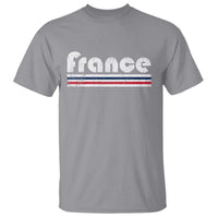 Vintage France Flag Distressed Retro Graphic T Shirt Patriotic French Heritage Pride Gift