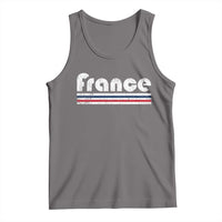 Vintage France Flag Distressed Retro Graphic Tank Top Patriotic French Heritage Pride Gift