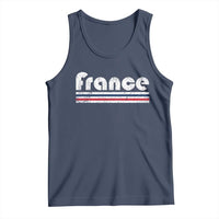 Vintage France Flag Distressed Retro Graphic Tank Top Patriotic French Heritage Pride Gift