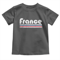 Vintage France Flag Distressed Retro Graphic Toddler T Shirt Patriotic French Heritage Pride Gift