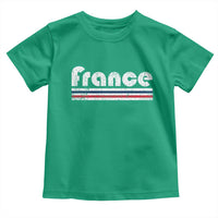 Vintage France Flag Distressed Retro Graphic Toddler T Shirt Patriotic French Heritage Pride Gift