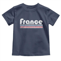 Vintage France Flag Distressed Retro Graphic Toddler T Shirt Patriotic French Heritage Pride Gift