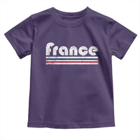 Vintage France Flag Distressed Retro Graphic Toddler T Shirt Patriotic French Heritage Pride Gift
