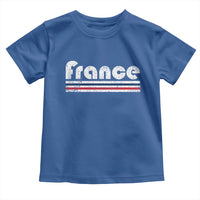 Vintage France Flag Distressed Retro Graphic Toddler T Shirt Patriotic French Heritage Pride Gift