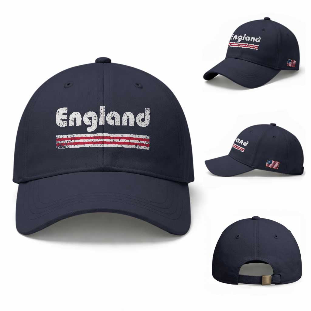 Vintage England Retro Distressed Graphic Baseball Cap Patriotic English Heritage Pride Souvenir