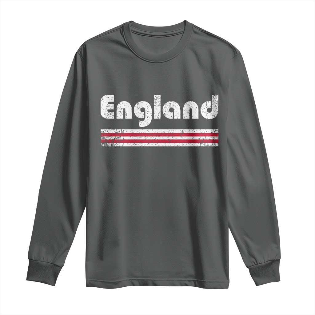 Vintage England Retro Distressed Graphic Long Sleeve Shirt Patriotic English Heritage Pride Souvenir