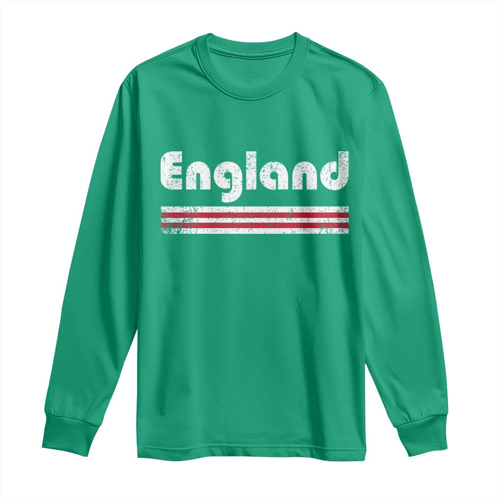 Vintage England Retro Distressed Graphic Long Sleeve Shirt Patriotic English Heritage Pride Souvenir