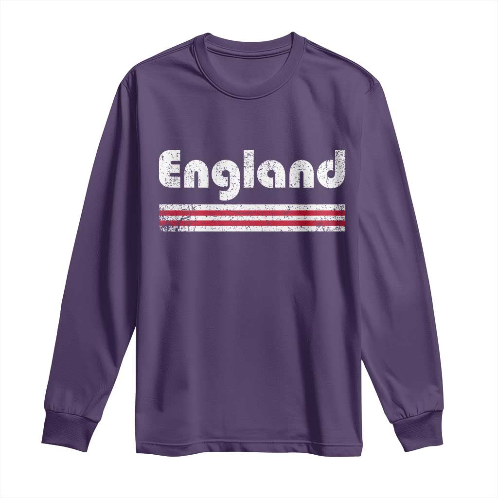 Vintage England Retro Distressed Graphic Long Sleeve Shirt Patriotic English Heritage Pride Souvenir