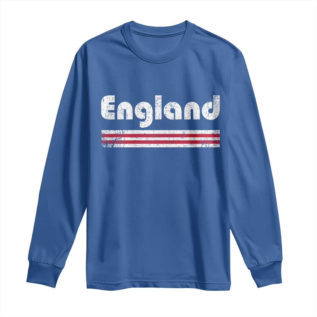 Vintage England Retro Distressed Graphic Long Sleeve Shirt Patriotic English Heritage Pride Souvenir