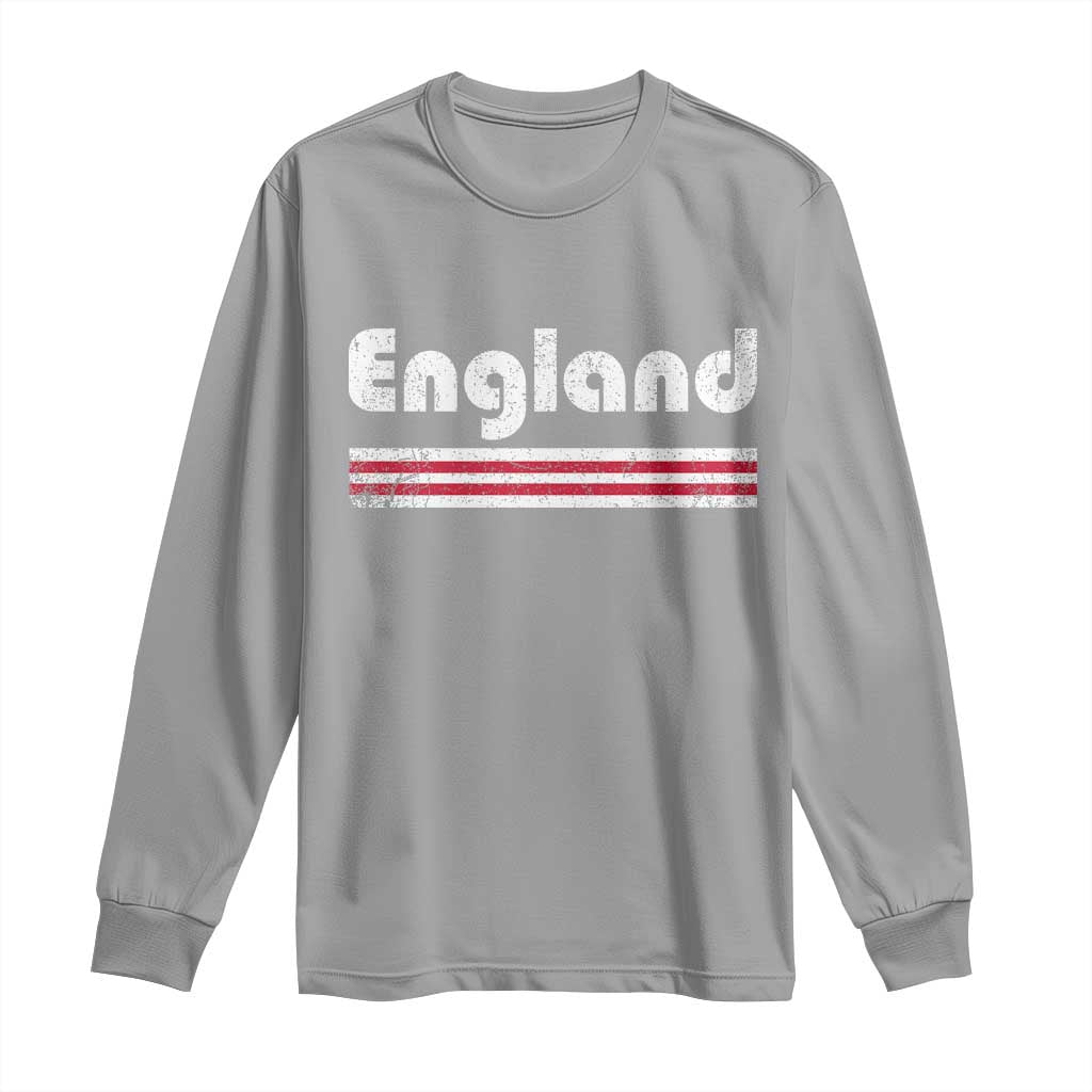 Vintage England Retro Distressed Graphic Long Sleeve Shirt Patriotic English Heritage Pride Souvenir