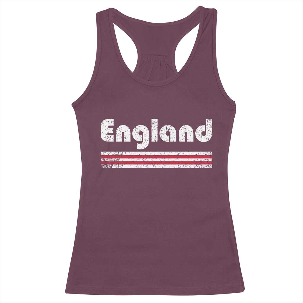 Vintage England Retro Distressed Graphic Racerback Tank Top Patriotic English Heritage Pride Souvenir