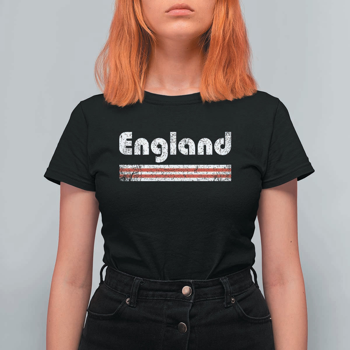 Vintage England Retro Distressed Graphic T Shirt For Women Patriotic English Heritage Pride Souvenir