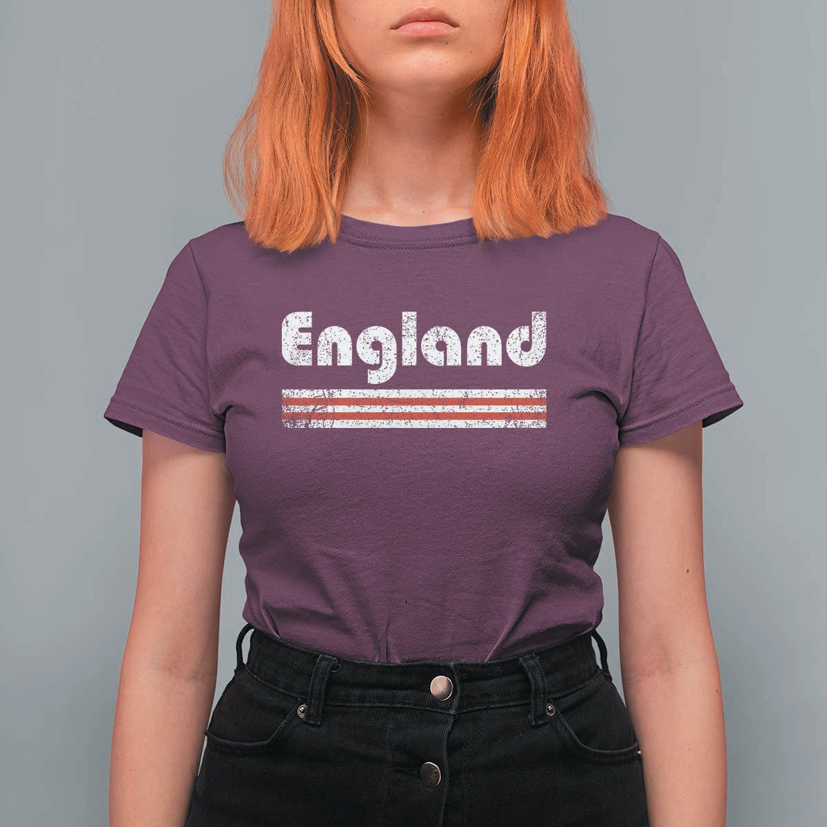 Vintage England Retro Distressed Graphic T Shirt For Women Patriotic English Heritage Pride Souvenir
