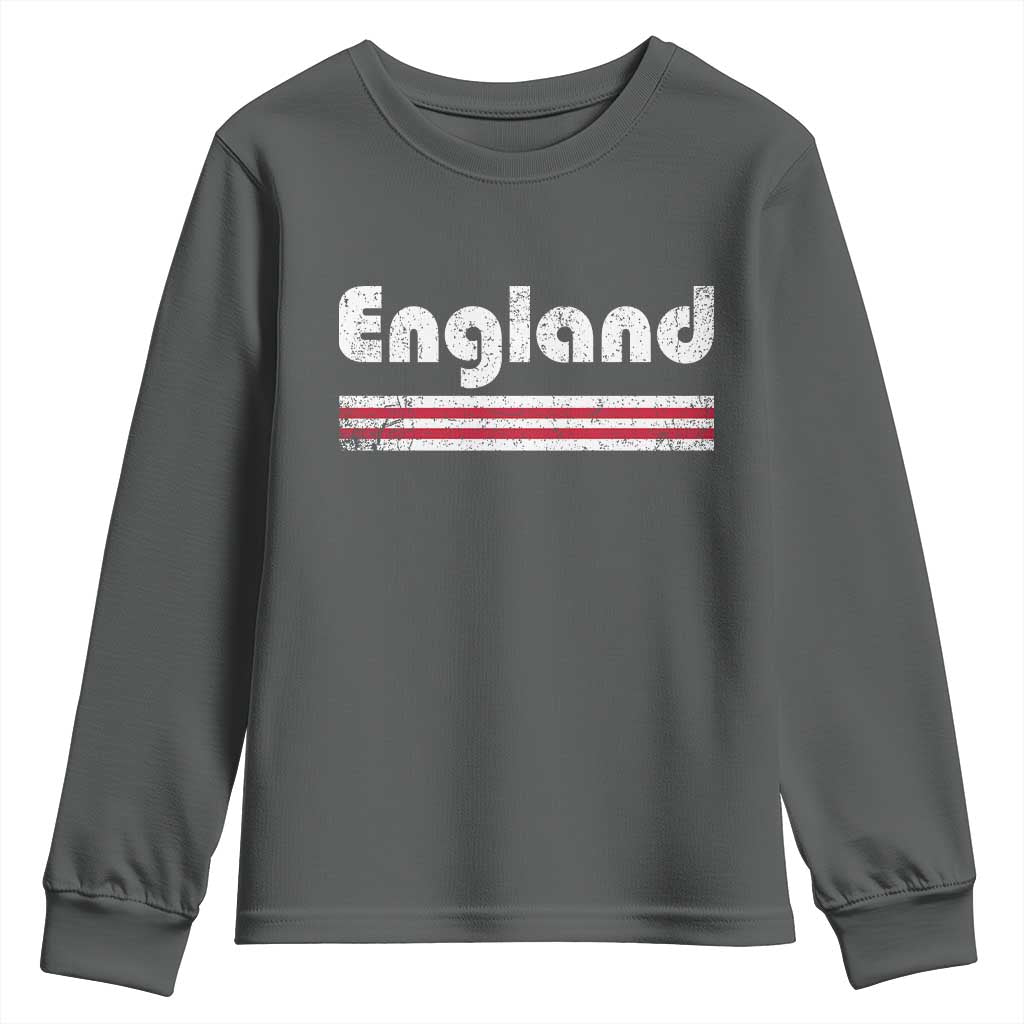 Vintage England Retro Distressed Graphic Youth Sweatshirt Patriotic English Heritage Pride Souvenir