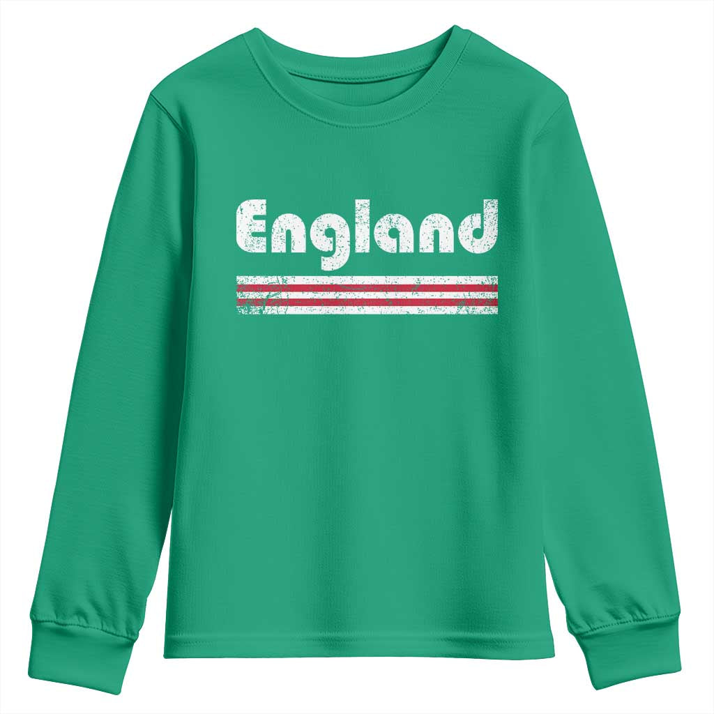 Vintage England Retro Distressed Graphic Youth Sweatshirt Patriotic English Heritage Pride Souvenir