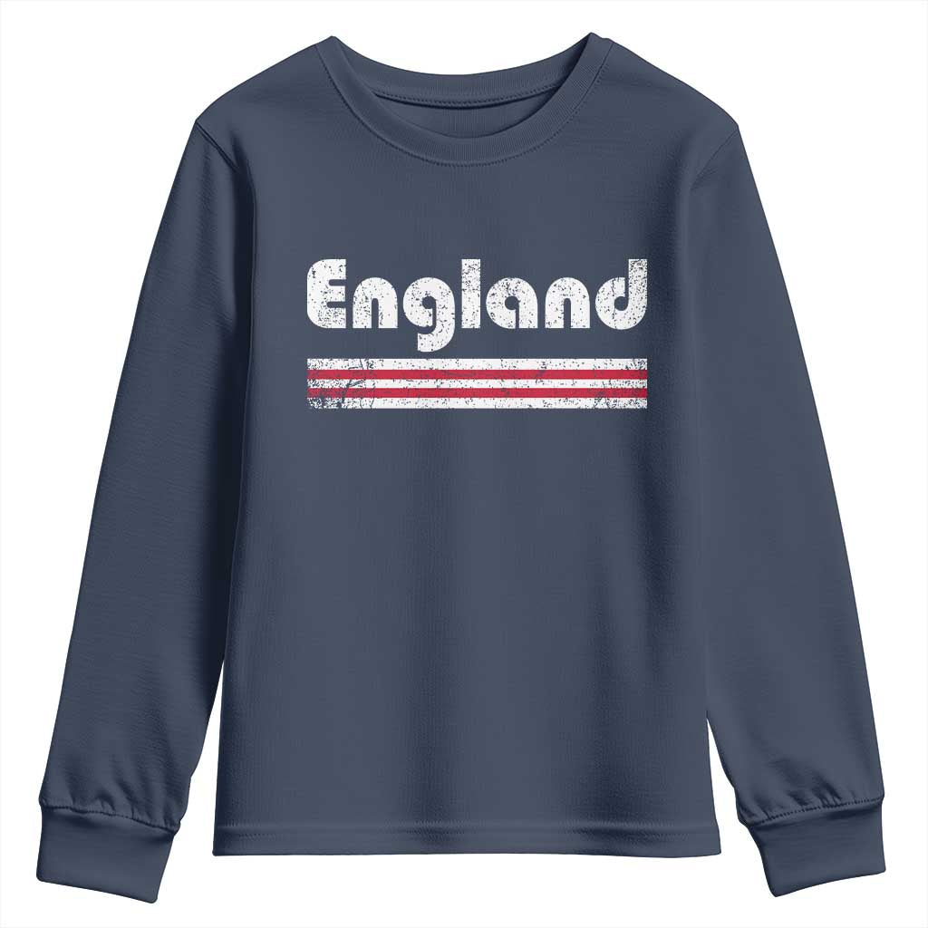 Vintage England Retro Distressed Graphic Youth Sweatshirt Patriotic English Heritage Pride Souvenir