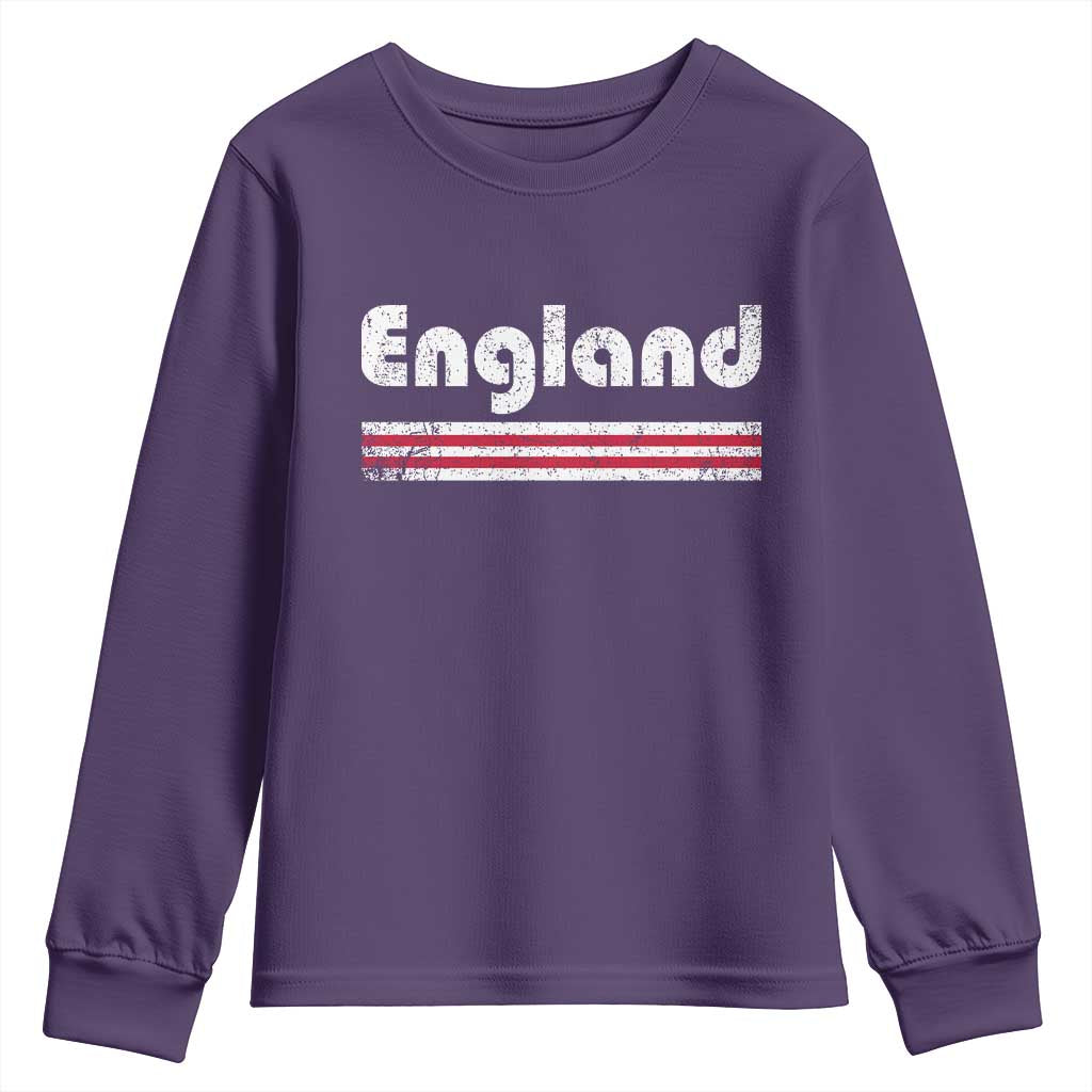 Vintage England Retro Distressed Graphic Youth Sweatshirt Patriotic English Heritage Pride Souvenir
