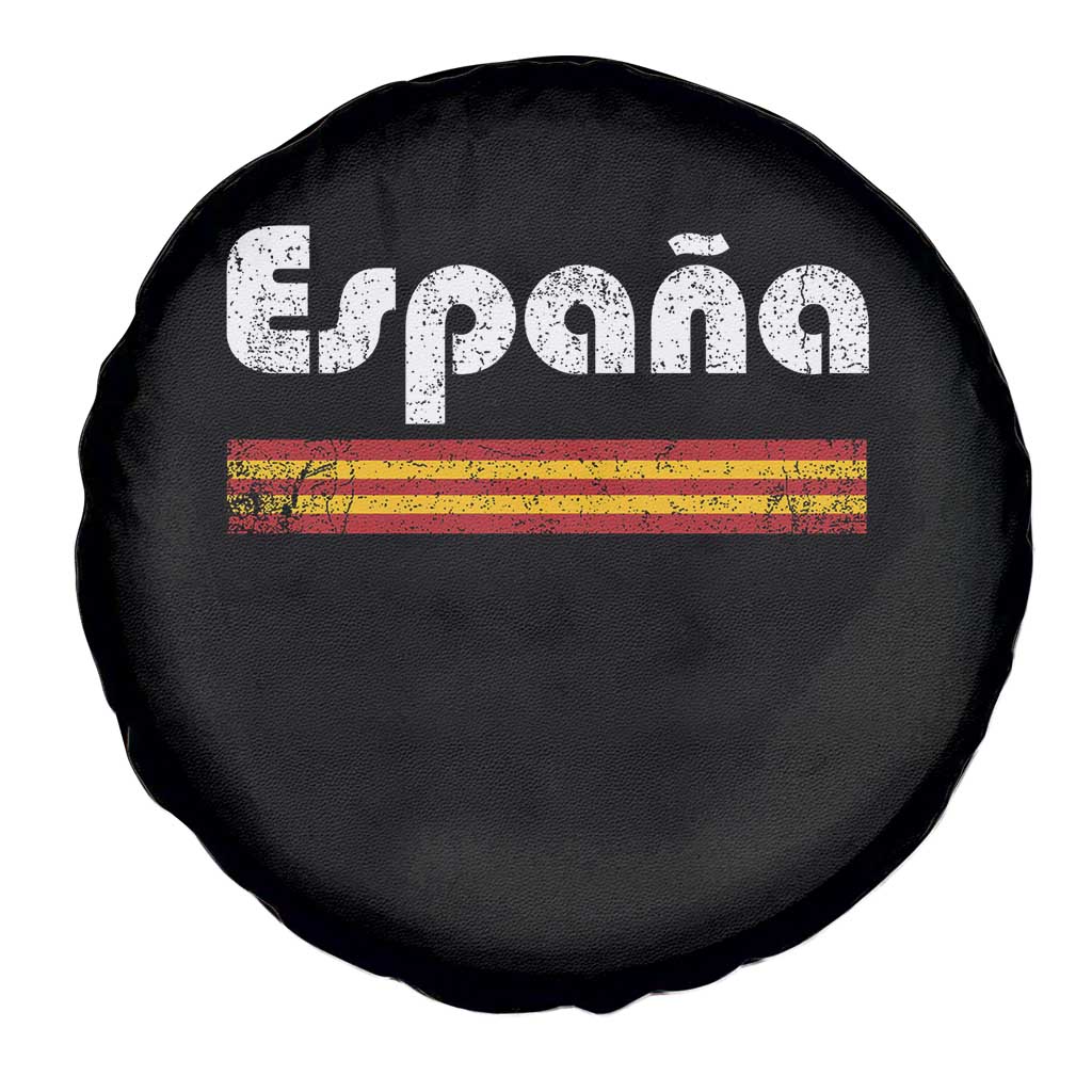 Vintage Espana Espanol Retro Distressed Graphic Spare Tire Cover Patriotic Spanish Spain Flag Heritage Pride Souvenir