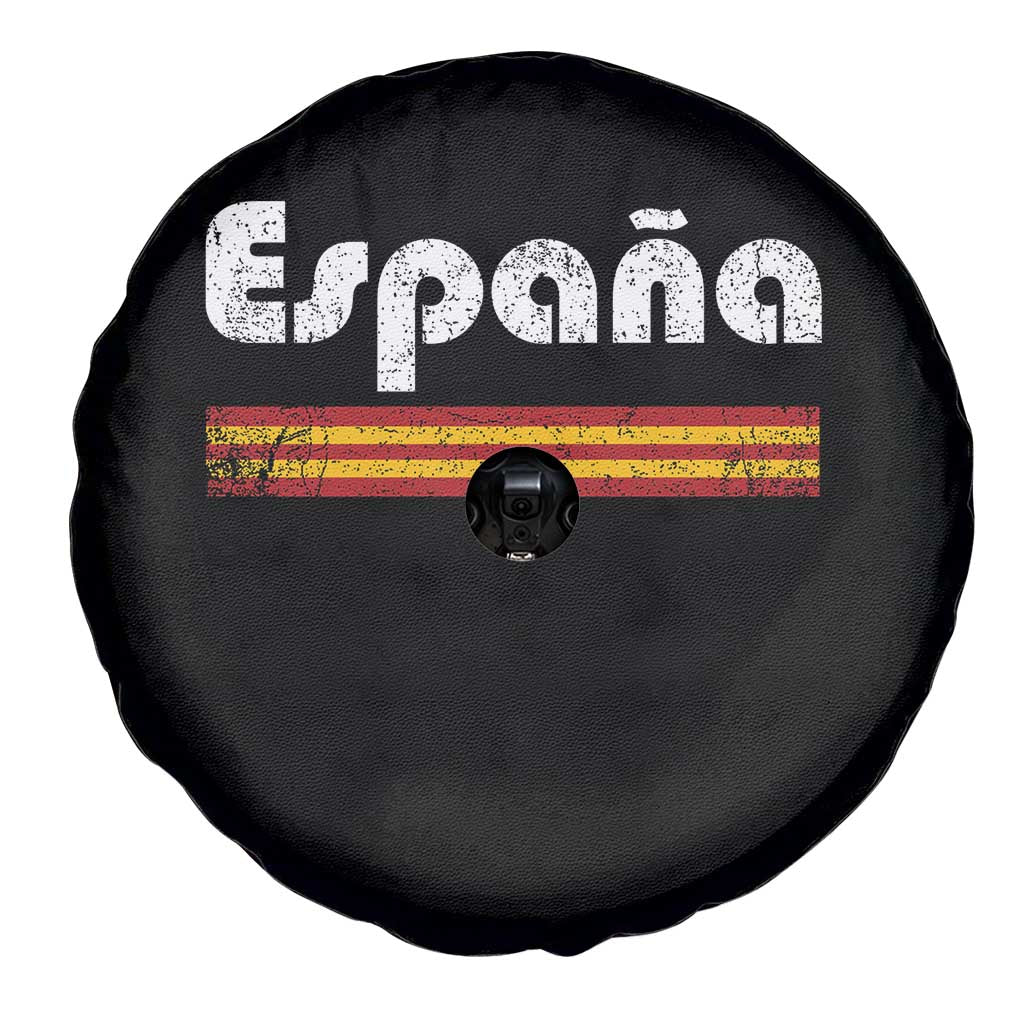 Vintage Espana Espanol Retro Distressed Graphic Spare Tire Cover Patriotic Spanish Spain Flag Heritage Pride Souvenir