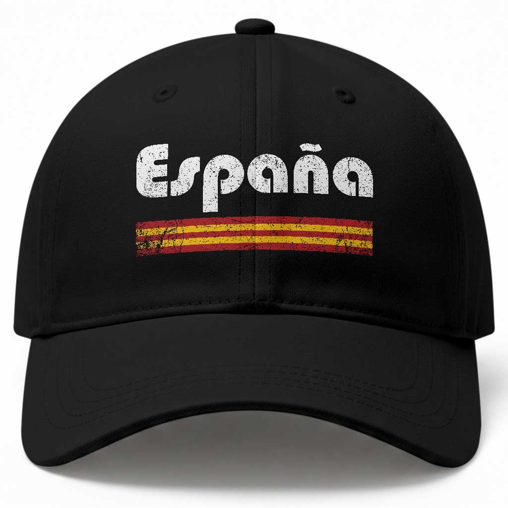 Vintage Espana Espanol Retro Distressed Graphic Baseball Cap Patriotic Spanish Spain Flag Heritage Pride Souvenir