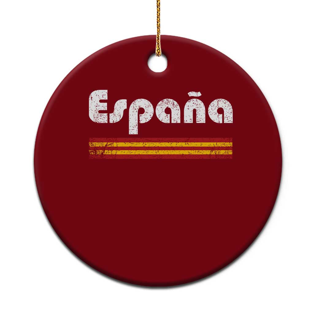 Vintage Espana Espanol Retro Distressed Graphic Ceramic Ornament Patriotic Spanish Spain Flag Heritage Pride Souvenir