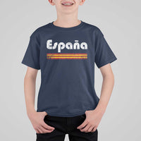 Vintage Espana Espanol Retro Distressed Graphic T Shirt For Kid Patriotic Spanish Spain Flag Heritage Pride Souvenir