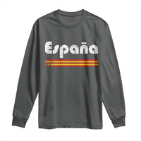 Vintage Espana Espanol Retro Distressed Graphic Long Sleeve Shirt Patriotic Spanish Spain Flag Heritage Pride Souvenir