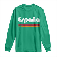 Vintage Espana Espanol Retro Distressed Graphic Long Sleeve Shirt Patriotic Spanish Spain Flag Heritage Pride Souvenir