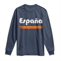 Vintage Espana Espanol Retro Distressed Graphic Long Sleeve Shirt Patriotic Spanish Spain Flag Heritage Pride Souvenir