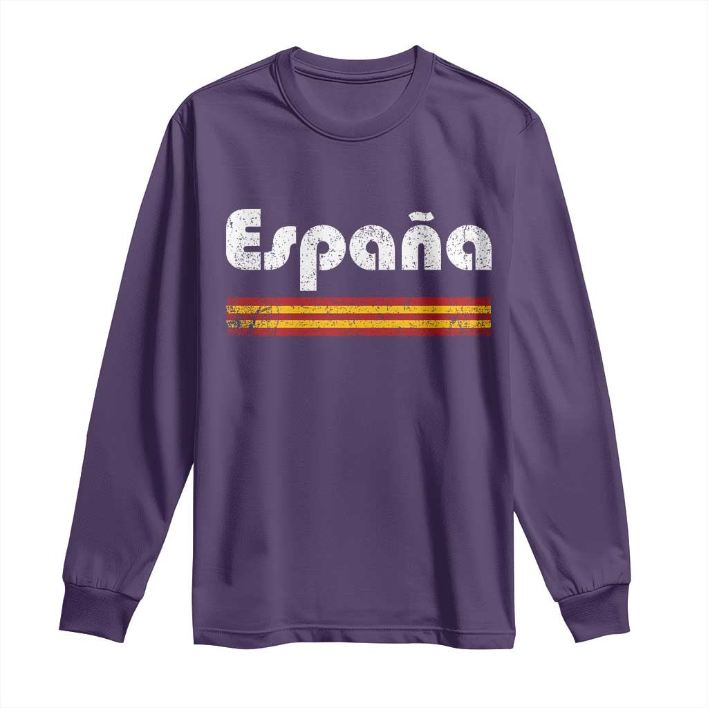 Vintage Espana Espanol Retro Distressed Graphic Long Sleeve Shirt Patriotic Spanish Spain Flag Heritage Pride Souvenir