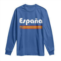 Vintage Espana Espanol Retro Distressed Graphic Long Sleeve Shirt Patriotic Spanish Spain Flag Heritage Pride Souvenir