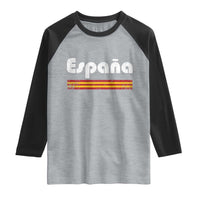 Vintage Espana Espanol Retro Distressed Graphic Raglan Shirt Patriotic Spanish Spain Flag Heritage Pride Souvenir
