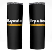 Vintage Espana Espanol Retro Distressed Graphic Skinny Tumbler Patriotic Spanish Spain Flag Heritage Pride Souvenir
