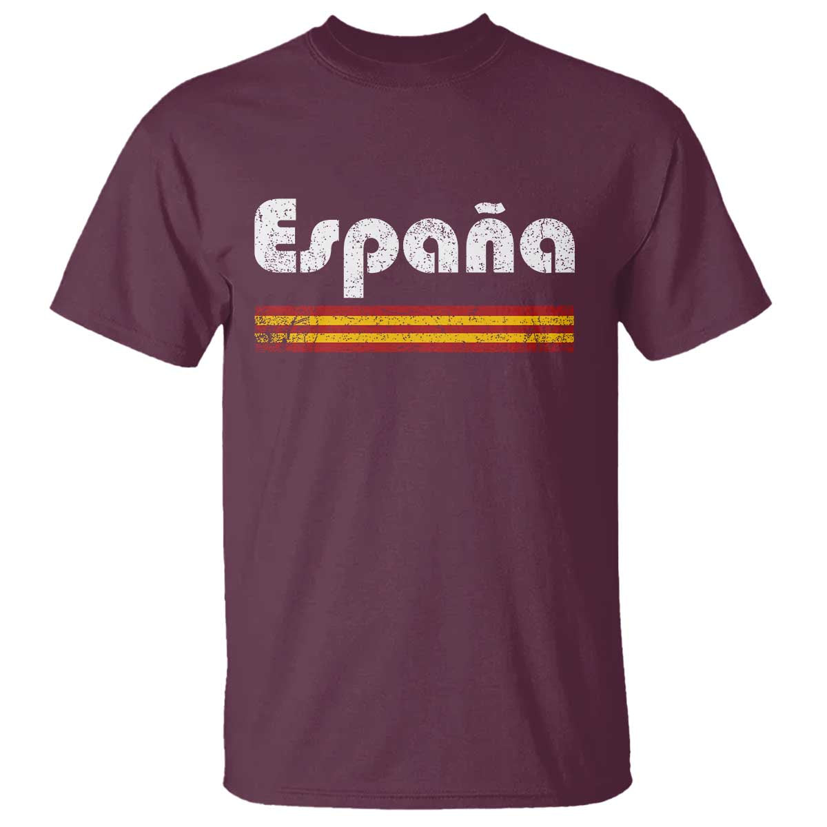 Vintage Espana Espanol Retro Distressed Graphic T Shirt Patriotic Spanish Spain Flag Heritage Pride Souvenir