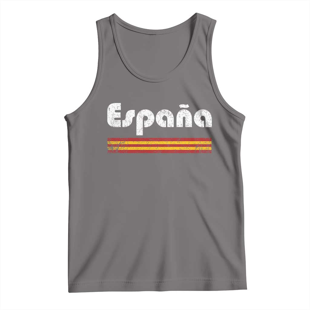 Vintage Espana Espanol Retro Distressed Graphic Tank Top Patriotic Spanish Spain Flag Heritage Pride Souvenir