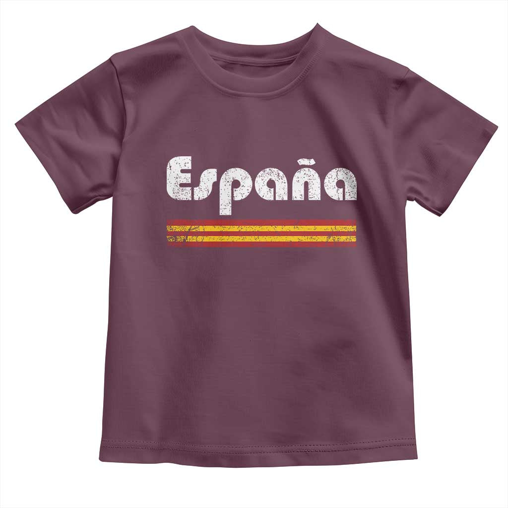 Vintage Espana Espanol Retro Distressed Graphic Toddler T Shirt Patriotic Spanish Spain Flag Heritage Pride Souvenir