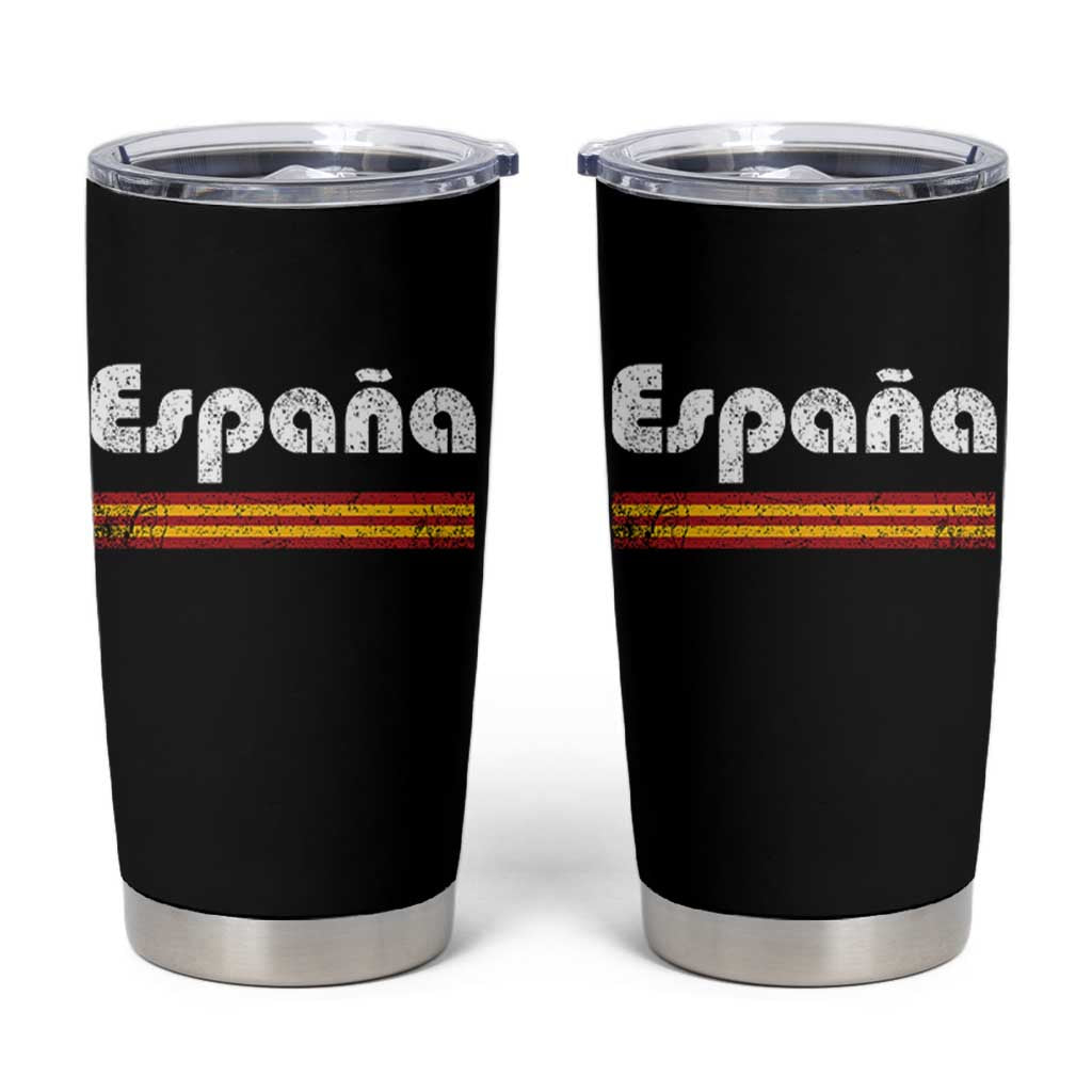 Vintage Espana Espanol Retro Distressed Graphic Tumbler Cup Patriotic Spanish Spain Flag Heritage Pride Souvenir
