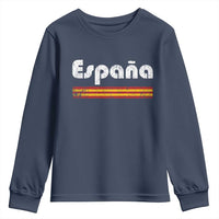 Vintage Espana Espanol Retro Distressed Graphic Youth Sweatshirt Patriotic Spanish Spain Flag Heritage Pride Souvenir