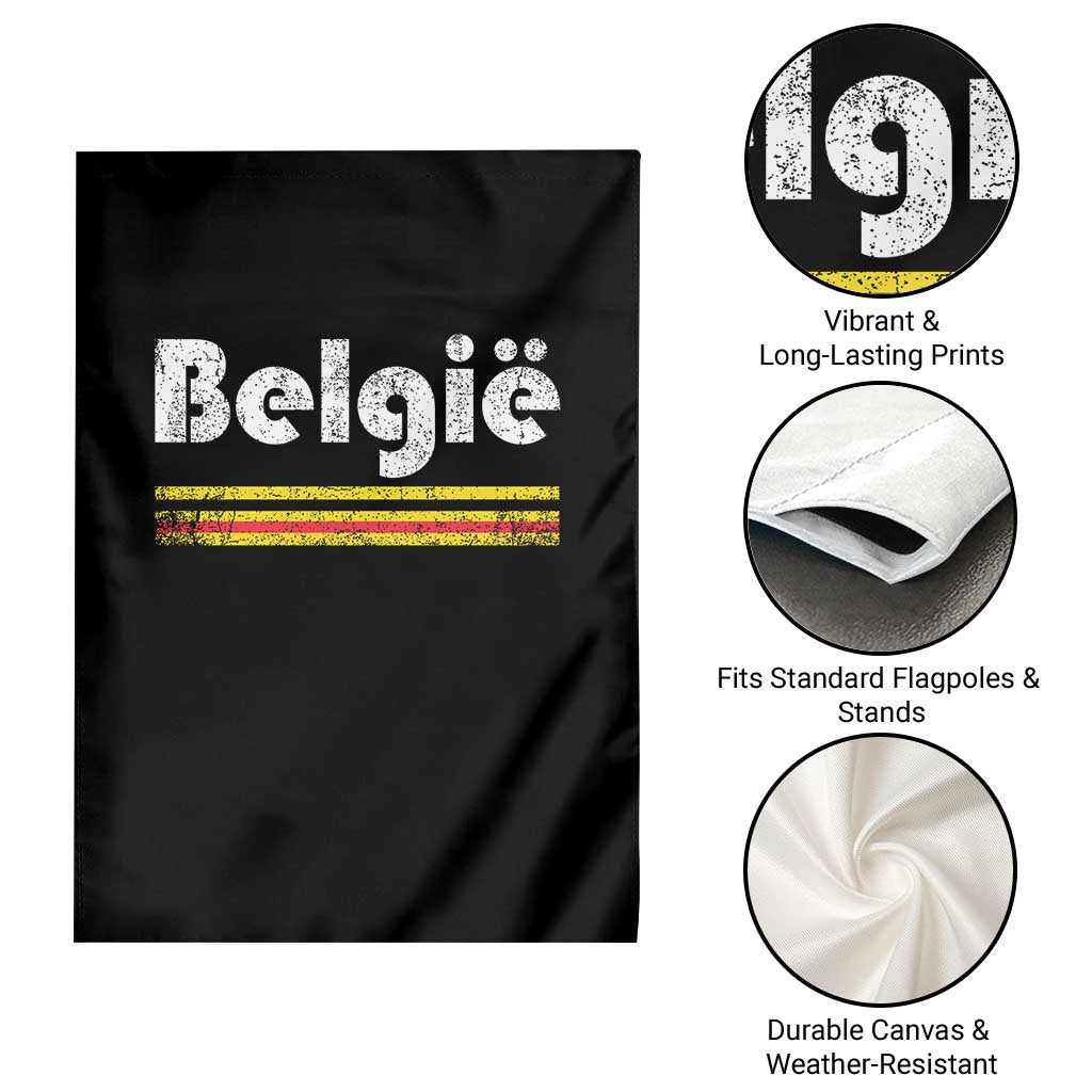 Retro Belgie Belgium Flag Distressed Graphic in Dutch Garden Flag Proud Belgian Heritage and Country Roots Pride Gift