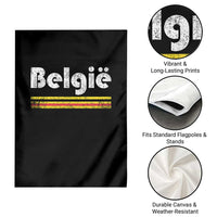 Retro Belgie Belgium Flag Distressed Graphic in Dutch Garden Flag Proud Belgian Heritage and Country Roots Pride Gift