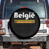 Retro Belgie Belgium Flag Distressed Graphic in Dutch Spare Tire Cover Proud Belgian Heritage and Country Roots Pride Gift