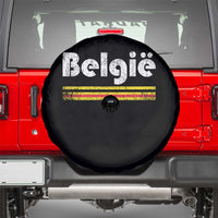 Retro Belgie Belgium Flag Distressed Graphic in Dutch Spare Tire Cover Proud Belgian Heritage and Country Roots Pride Gift