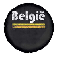 Retro Belgie Belgium Flag Distressed Graphic in Dutch Spare Tire Cover Proud Belgian Heritage and Country Roots Pride Gift