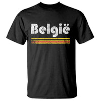 Retro Belgie Belgium Flag Distressed Graphic in Dutch T Shirt Proud Belgian Heritage and Country Roots Pride Gift