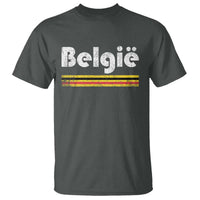 Retro Belgie Belgium Flag Distressed Graphic in Dutch T Shirt Proud Belgian Heritage and Country Roots Pride Gift