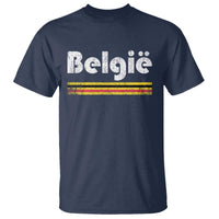 Retro Belgie Belgium Flag Distressed Graphic in Dutch T Shirt Proud Belgian Heritage and Country Roots Pride Gift