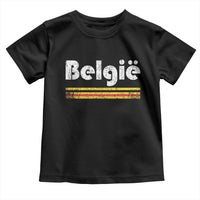 Retro Belgie Belgium Flag Distressed Graphic in Dutch Toddler T Shirt Proud Belgian Heritage and Country Roots Pride Gift